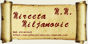 Mirčeta Miljanović vizit kartica